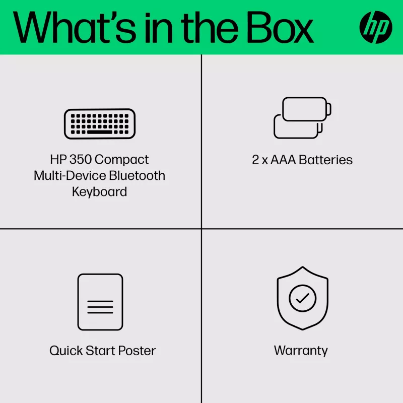 HP 350 Compact Multi-Device Bluetooth tastatūra