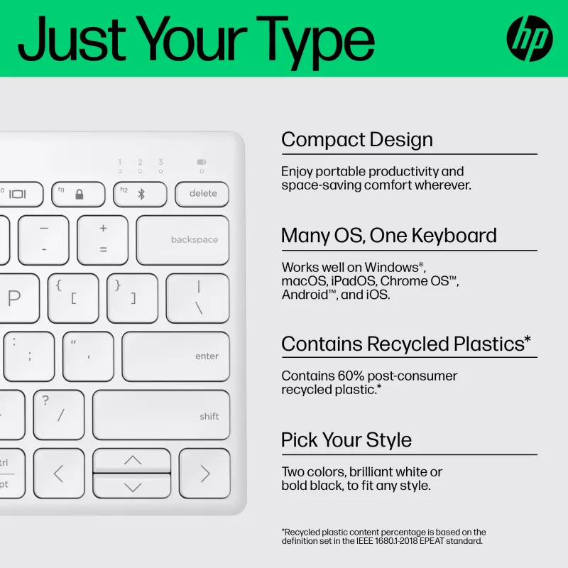 HP 350 Compact Multi-Device Bluetooth tastatūra