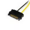 StarTech.com 6in SATA barošanas kabelis uz 6 kontaktu PCI Express videokartes barošanas adapteri