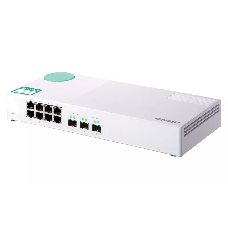 QNAP QSW-308S tīkla komutators Nevadāms Gigabit Ethernet (10/100/1000) Balts