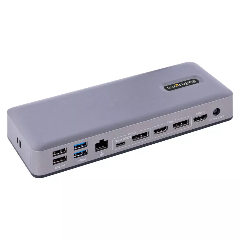 StarTech.com DK31C3MNCRUE klēpjdatora dokstacija / portu replikators Vadu USB 3.2 Gen 2 (3.1 Gen 2) Type-C