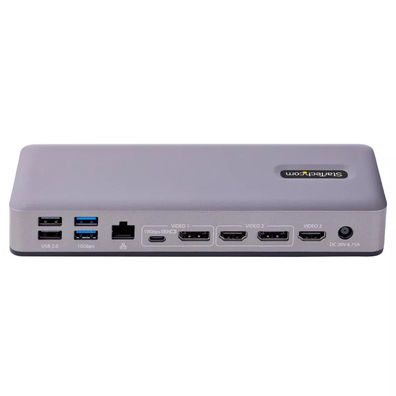 StarTech.com DK31C3MNCRUE klēpjdatora dokstacija / portu replikators Vadu USB 3.2 Gen 2 (3.1 Gen 2) Type-C