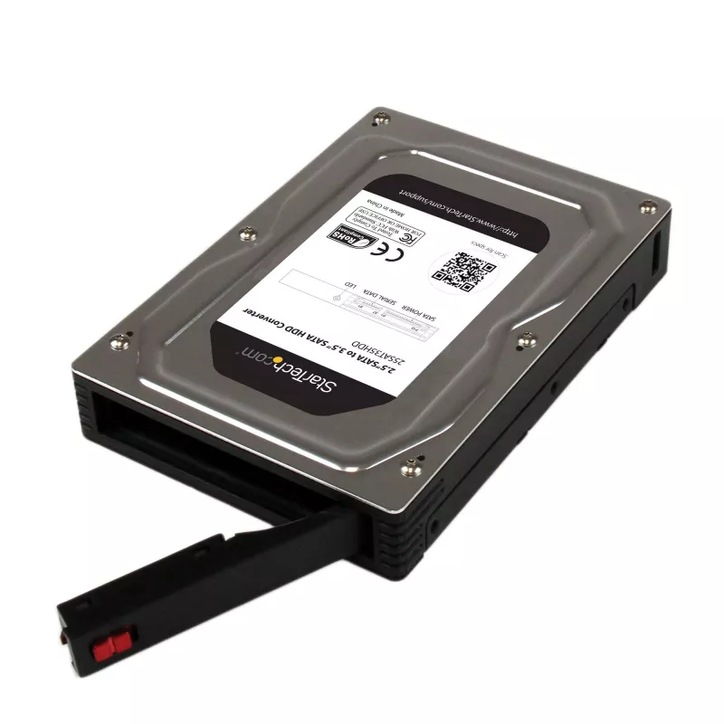 StarTech.com 2.5” uz 3.5” SATA alumīnija cietā diska adaptera korpuss ar SSD / HDD augstumu līdz 12,5 mm