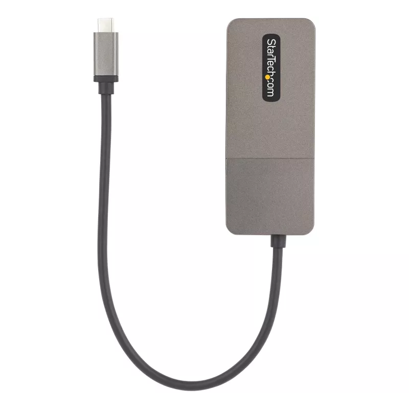StarTech.com 3 portu USB-C MST centrmezgls — USB Type-C uz 3x HDMI vairāku monitoru adapteris klēpjdatoram — Trīskāršs HDMI līdz 4K 60 Hz ar DP 1.4 Alt režīmu un DSC — HDR — 1 pēdas (30 cm) kabelis — Tikai Windows
