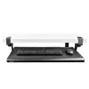 StarTech.com Zemgalda tastatūras paliktnis, pieskrūvējams ergonomisks tastatūras turētājs, līdz 12 kg (26,5 lb), bīdāma tastatūras un peles atvilktne ar C veida skavām, augstumā regulējams tastatūras paliktnis (3,9/4,7/5,5 collas)