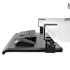 StarTech.com Zemgalda tastatūras paliktnis, pieskrūvējams ergonomisks tastatūras turētājs, līdz 12 kg (26,5 lb), bīdāma tastatūras un peles atvilktne ar C veida skavām, augstumā regulējams tastatūras paliktnis (3,9/4,7/5,5 collas)