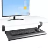 StarTech.com Zemgalda tastatūras paliktnis, pieskrūvējams ergonomisks tastatūras turētājs, līdz 12 kg (26,5 lb), bīdāma tastatūras un peles atvilktne ar C veida skavām, augstumā regulējams tastatūras paliktnis (3,9/4,7/5,5 collas)