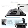 StarTech.com Zemgalda tastatūras paliktnis, pieskrūvējams ergonomisks tastatūras turētājs, līdz 12 kg (26,5 lb), bīdāma tastatūras un peles atvilktne ar C veida skavām, augstumā regulējams tastatūras paliktnis (3,9/4,7/5,5 collas)