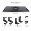 StarTech.com Zemgalda tastatūras paliktnis, pieskrūvējams ergonomisks tastatūras turētājs, līdz 12 kg (26,5 lb), bīdāma tastatūras un peles atvilktne ar C veida skavām, augstumā regulējams tastatūras paliktnis (3,9/4,7/5,5 collas)