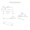StarTech.com Zemgalda tastatūras paliktnis, pieskrūvējams ergonomisks tastatūras turētājs, līdz 12 kg (26,5 lb), bīdāma tastatūras un peles atvilktne ar C veida skavām, augstumā regulējams tastatūras paliktnis (3,9/4,7/5,5 collas)