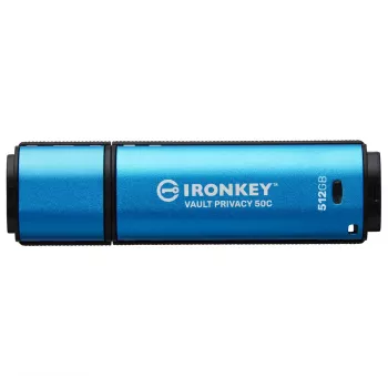 Kingston Technology IronKey 512GB USB-C Vault Privacy 50C AES-256 šifrēts, FIPS 197
