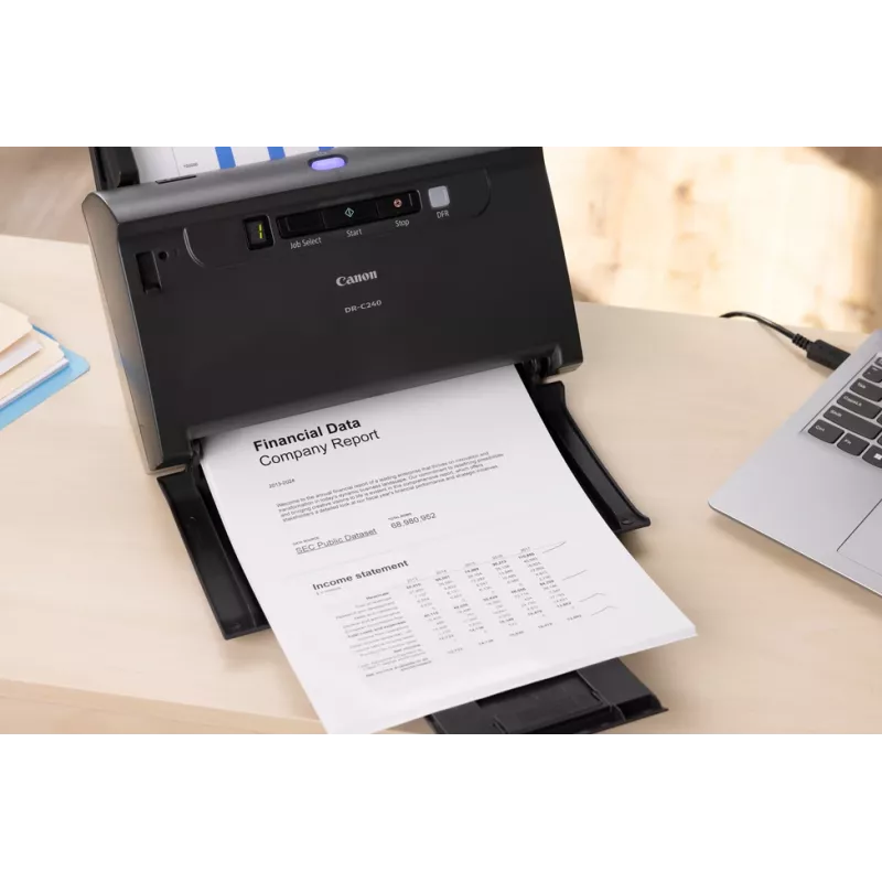 Canon imageFORMULA DR-C240 abpusējais galddatora dokumentu skeneris, 216 x 3000 mm, 600 x 600 DPI, 24 biti, 24 biti, 45 lpp./min, 30 lpp./min