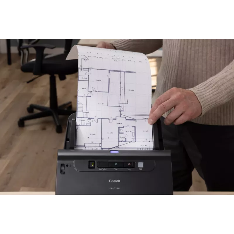 Canon imageFORMULA DR-C240 abpusējais galddatora dokumentu skeneris, 216 x 3000 mm, 600 x 600 DPI, 24 biti, 24 biti, 45 lpp./min, 30 lpp./min