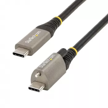 StarTech.com 3 pēdu (1 m) USB-C kabelis ar augšējo skrūvju fiksāciju, 10 Gbps - USB 3.1/3.2 Gen 2 Type-C kabelis - 100 W (5 A) Power Delivery uzlāde, DP Alt Mode - viena skrūves fiksācija, USB-C vads lādēšanai/sinhronizācijai