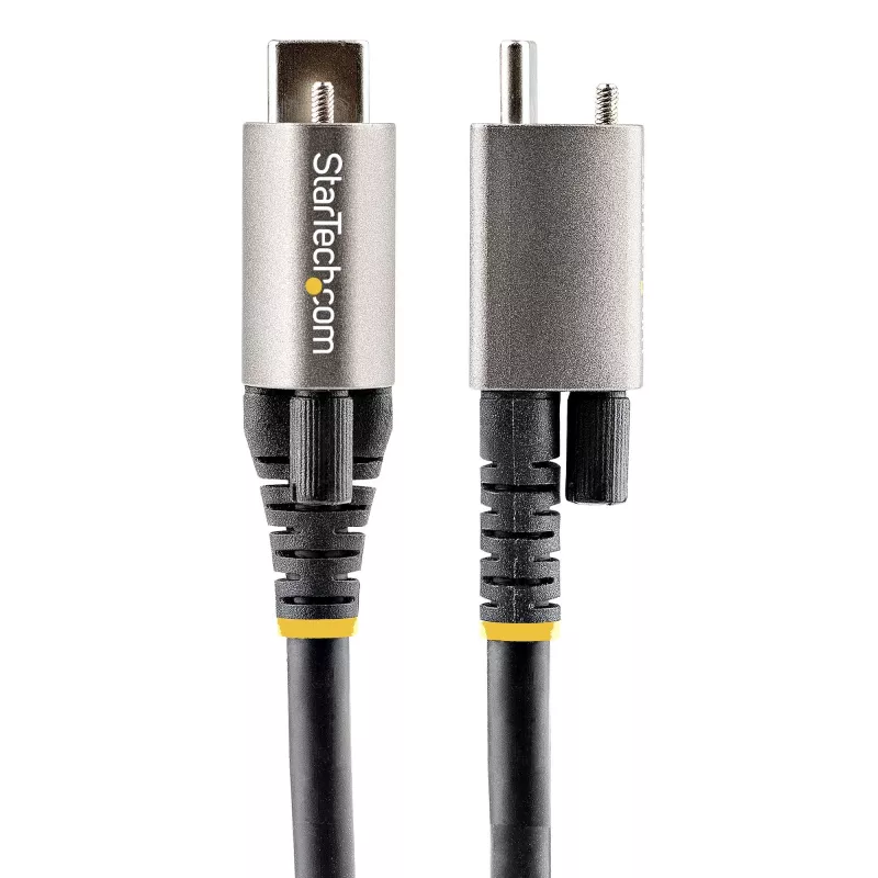 StarTech.com 3 pēdu (1 m) USB-C kabelis ar augšējo skrūvju fiksāciju, 10 Gbps - USB 3.1/3.2 Gen 2 Type-C kabelis - 100 W (5 A) Power Delivery uzlāde, DP Alt Mode - viena skrūves fiksācija, USB-C vads lādēšanai/sinhronizācijai