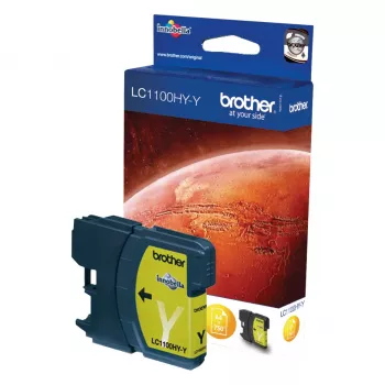 Brother LC1100HYY tintes kasetne 1 gab. Oriģināla Augstas (XL) ietilpības Dzeltena