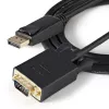 StarTech.com 3 pēdu (1 m) DisplayPort–VGA kabelis – aktīvs DisplayPort–VGA adaptera kabelis – 1080p video – DP–VGA monitora kabelis – DP 1.2–VGA pārveidotājs – fiksējošs DP savienotājs