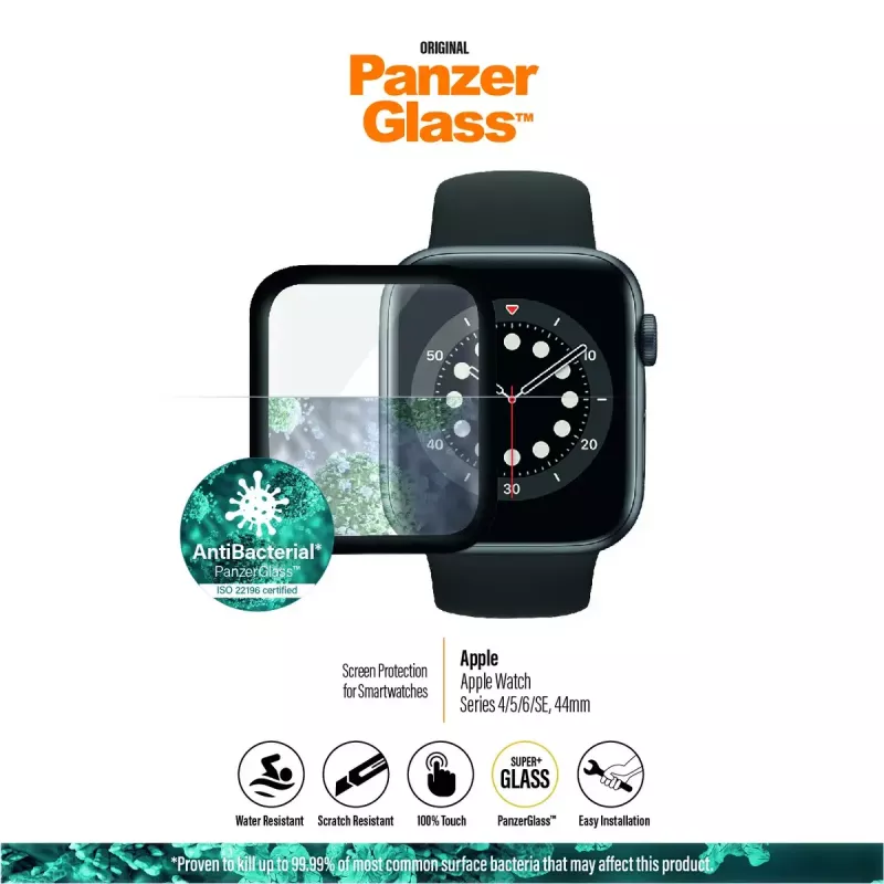 PanzerGlass ® Apple Watch Series 4 | 5 | 6 | SE 44mm | Ekrāna aizsargstikls