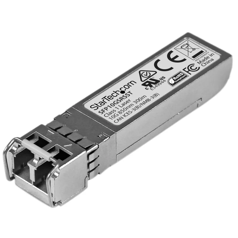 StarTech.com Cisco SFP-10G-SR-S saderīgs SFP+ raiduztvērēja modulis - 10GBASE-SR ~ Cisco SFP-10G-SR-S saderīgs SFP+ modulis - 10GBASE-SR - 10 GbE daudzmodu optiskās šķiedras (MMF) optiskais raiduztvērējs - 10GE Gigabit Ethernet SFP+ - LC 300 m - 850 nm - DDM Cisco Firepower, ASR9000, C9300