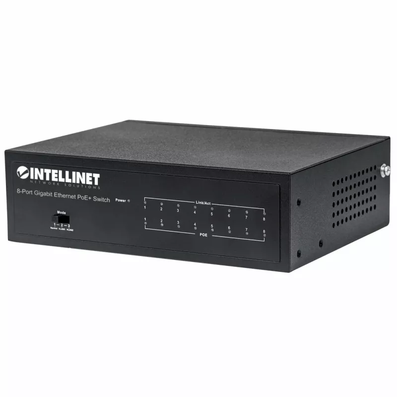Intellinet pārvaldāms 8 portu Gigabit Ethernet PoE+ komutators