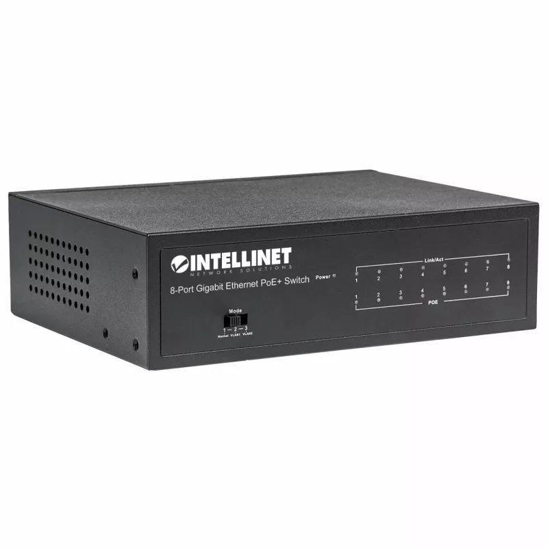 Intellinet pārvaldāms 8 portu Gigabit Ethernet PoE+ komutators