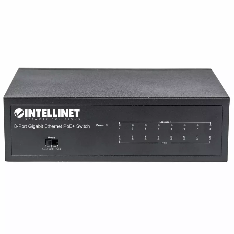 Intellinet pārvaldāms 8 portu Gigabit Ethernet PoE+ komutators