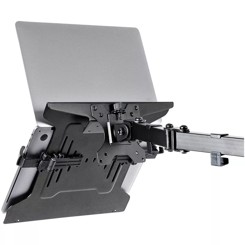 StarTech.com VESA klēpjdatora paliktnis - regulējams monitora statīva klēpjdatora paliktnis nostiprina piezīmjdatorus (4,5 kg / 9,9 lb) - 75x75 & 100x100 VESA montāžas atveres - ventilējams - monitoru galda stiprinājumiem/statīviem