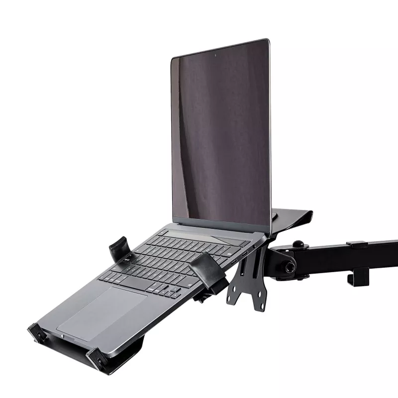 StarTech.com VESA klēpjdatora paliktnis - regulējams monitora statīva klēpjdatora paliktnis nostiprina piezīmjdatorus (4,5 kg / 9,9 lb) - 75x75 & 100x100 VESA montāžas atveres - ventilējams - monitoru galda stiprinājumiem/statīviem