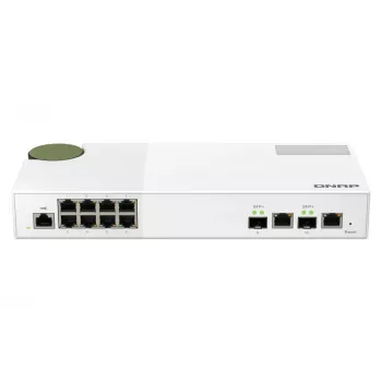 QNAP QSW-M2108-2C tīkla komutators pārvaldāms L2 2.5G Ethernet (100/1000/2500) pelēks, balts