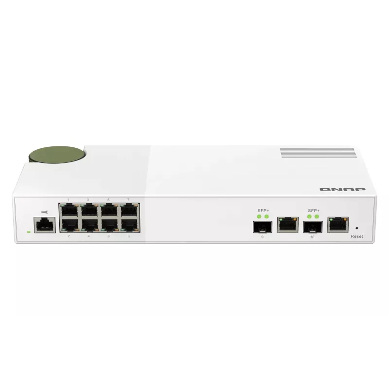 QNAP QSW-M2108-2C tīkla komutators pārvaldāms L2 2.5G Ethernet (100/1000/2500) pelēks, balts