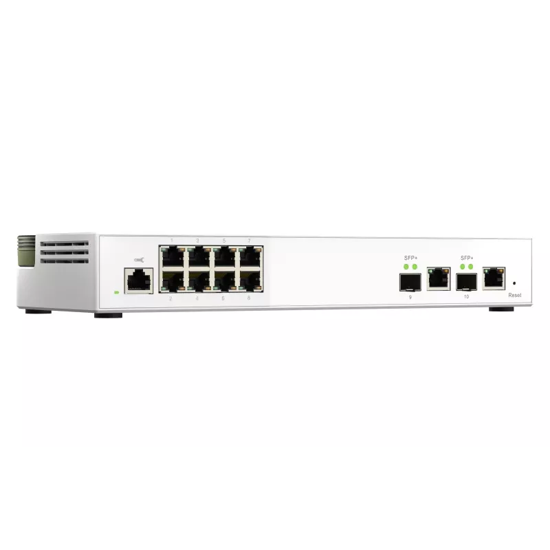 QNAP QSW-M2108-2C tīkla komutators pārvaldāms L2 2.5G Ethernet (100/1000/2500) pelēks, balts