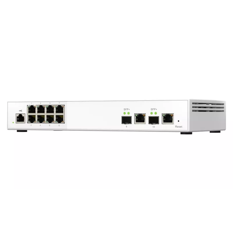 QNAP QSW-M2108-2C tīkla komutators pārvaldāms L2 2.5G Ethernet (100/1000/2500) pelēks, balts