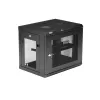 StarTech.com 2-stabu 9U sienas montāžas tīkla skapis ar 1U plauktu, 19 collu pie sienas stiprināms serveru statnis datu/tīklu/AV/elektronikas/datoru iekārtām, mazs ventilējams statņu korpuss