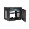 StarTech.com 2-stabu 9U sienas montāžas tīkla skapis ar 1U plauktu, 19 collu pie sienas stiprināms serveru statnis datu/tīklu/AV/elektronikas/datoru iekārtām, mazs ventilējams statņu korpuss
