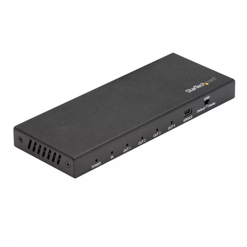 StarTech.com 4-Port HDMI Splitter - 4K 60Hz, HDMI, 4x HDMI, 3840 x 2160 pikseļi, Melns, 4K Ultra HD, 60 Hz