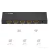 StarTech.com 4-Port HDMI Splitter - 4K 60Hz, HDMI, 4x HDMI, 3840 x 2160 pikseļi, Melns, 4K Ultra HD, 60 Hz