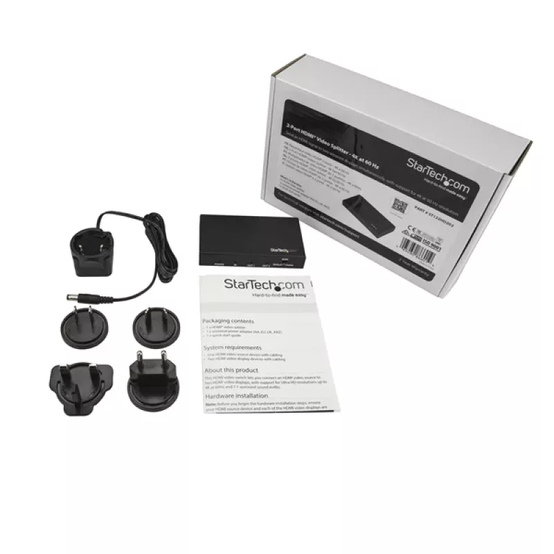 StarTech.com 2 Portu HDMI sadalītājs ar HDR - 4K 60Hz