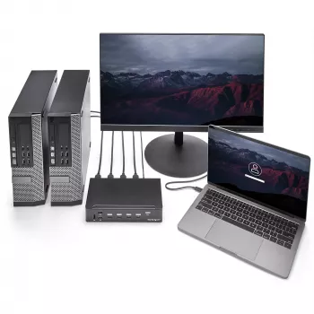 StarTech.com 4 portu HDMI KVM slēdzis - USB 3.0 - 1080p, 1920 x 1080 pikseļi, statīva montāža, melns