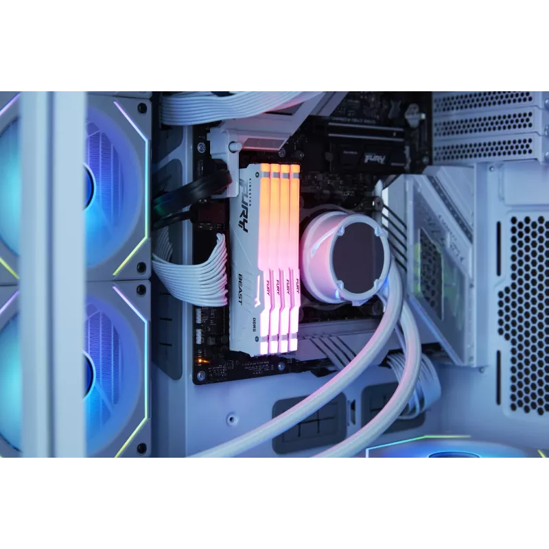 Kingston Technology FURY Beast 32GB 5600MT/s DDR5 CL36 DIMM balta RGB EXPO