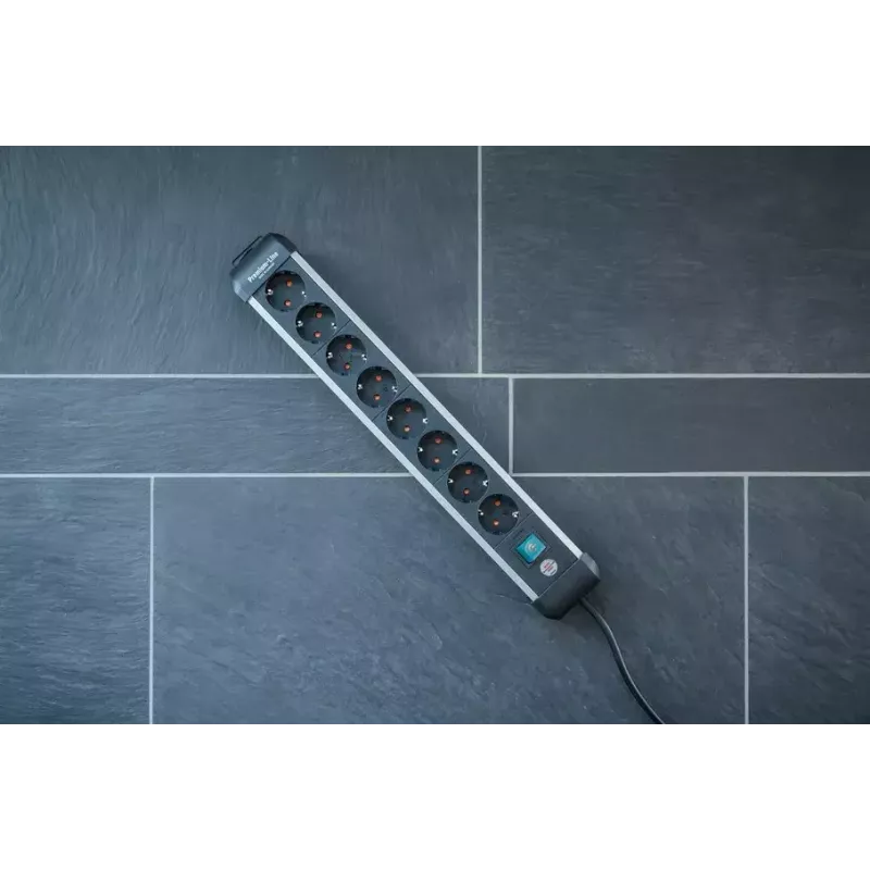 Strāvas pagarinātājs Brennenstuhl 1391030800 3m 8 maiņstrāvas rozetes Iekštelpu Melns Sudraba