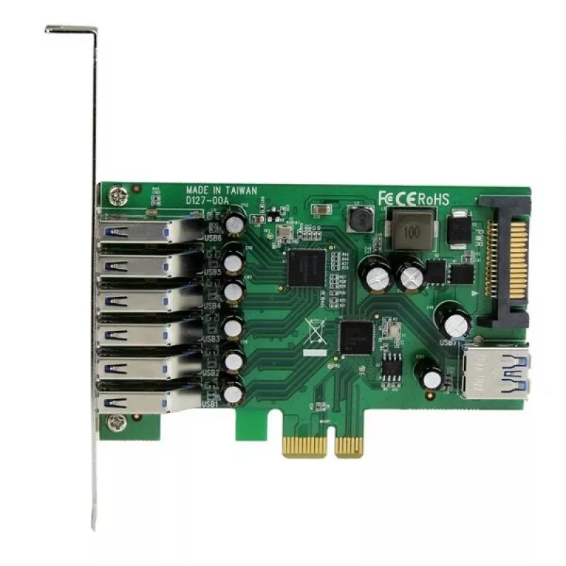 StarTech.com 7 portu PCI Express USB 3.0 karte - standarta un zema profila dizains