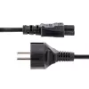 StarTech.com 3m (10ft) Klēpjdatora strāvas vads, EU Schuko līdz C5, 2.5A 250V, 18AWG, piezīmjdatora / klēpjdatora maiņas maiņstrāvas vads, barošanas bloka vads, klēpjdatora lādētāja kabelis, āboliņa lapa/Mikipele strāvas vads