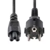 StarTech.com 3m (10ft) Klēpjdatora strāvas vads, EU Schuko līdz C5, 2.5A 250V, 18AWG, piezīmjdatora / klēpjdatora maiņas maiņstrāvas vads, barošanas bloka vads, klēpjdatora lādētāja kabelis, āboliņa lapa/Mikipele strāvas vads