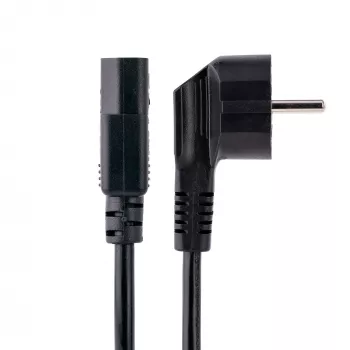 StarTech.com 3m (10pēdas) datora strāvas vads, 18AWG, ES Schuko uz C13 strāvas vads, 250V 10A, melns maiņas maiņstrāvas vads, TV/monitora strāvas kabelis, Schuko CEE 7/7 uz IEC 60320 C13 strāvas vads - datora barošanas bloka strāvas kabelis