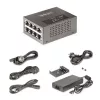 StarTech.com 4 portu multi-gigabitu PoE++ inžektors, 5/2,5/1G Ethernet (NBASE-T), PoE/PoE+/PoE++ (802.3af/802.3at/802.3bt), 160 vatu jaudas budžets, piestiprināms pie sienas/DIN sliedes, nepārvaldāms