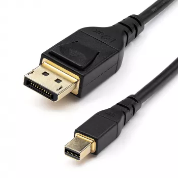 StarTech.com 3 pēdas (1 m) VESA sertificēts Mini DisplayPort–DisplayPort 1.4 kabelis – 8K 60 Hz HBR3 HDR – Super UHD mDP–DP 1.4 vads – plāns (34 AWG) Ultra HD 4K 120 Hz – monitors/video kabelis