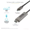StarTech.com 4 m USB-C uz HDMI kabelis 4K 60 Hz ar HDR10 - Ultra HD USB Type-C uz 4K HDMI 2.0b video adaptera kabelis - USB-C uz HDMI HDR monitora/displeja pārveidotājs - DP 1.4 Alt Mode HBR3