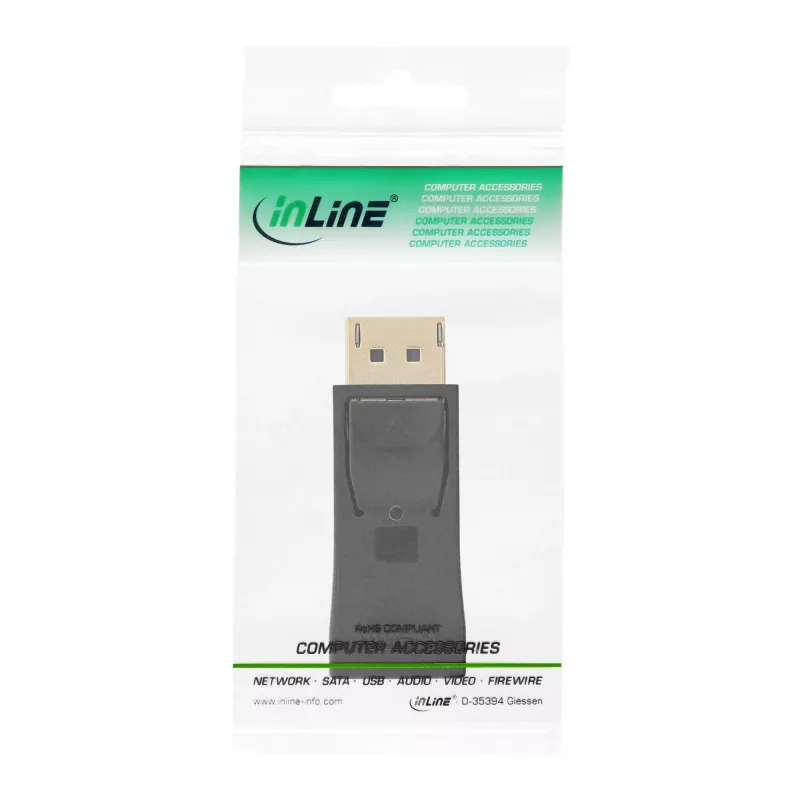 InLine DisplayPort adapteris DisplayPort vīrišķais / HDMI sievišķais melns