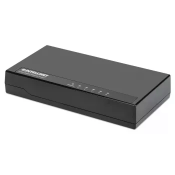 Intellinet 5 portu gigabitu Ethernet slēdzis, galddatora izmērs, plastmasas, IEEE 802.3az (energoefektīvs Ethernet), melns