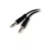 StarTech.com 3,5 mm 4 pozīciju uz 2x 3 pozīciju 3,5 mm austiņu dalītāja adapteris - F/M